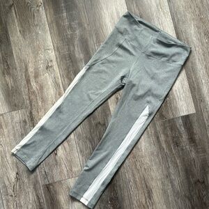 Satva leggings gray white size small athletic yoga athleisure new!